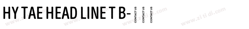 HY TAE HEAD LINE T B字体转换